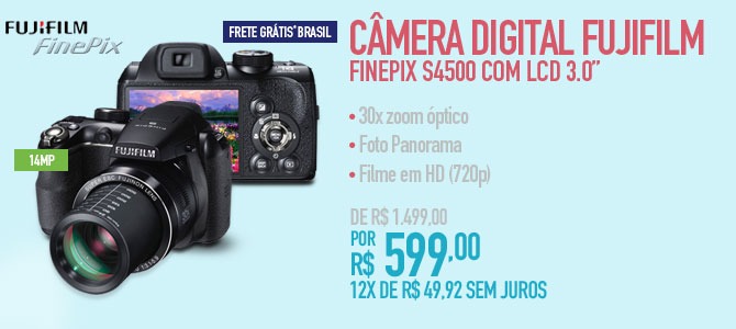 Câmera Digital FUJIFILM Finepix S4500 com LCD 3.0”