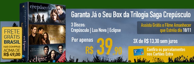 Garanta Já o Seu Box da Trilogia Saga Crepúsculo