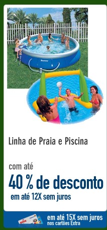 Linha de Praia e Piscina com até 40% de Desconto