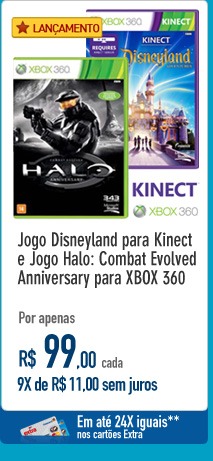 Jogo Disneyland para Kinect e Jogo Halo: Combat Evolved Anniversary para XBOX 360