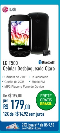 LG T500 Celular Desbloqueado Claro