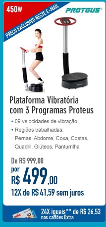 Plataforma Vibratória com 3 Programas Proteus