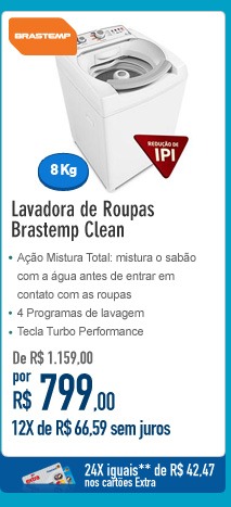 Lavadora de Roupas Brastemp Clean