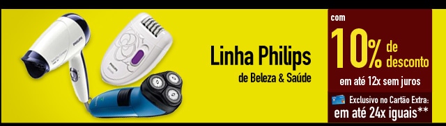 Linha Philips de Beleza & Saúde com 10% de Desconto