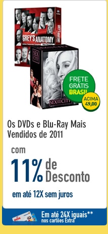 Os DVDs e Blu-Ray Mais Vendidos de 2011 com 11% de Desconto