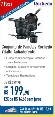 Conjunto de Panelas Rochedo Vitalle Antiaderente