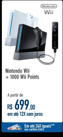 Nintendo Wii + 1000 Wii Points