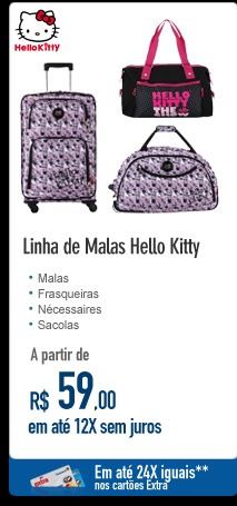 Linha de Malas Hello Kitty