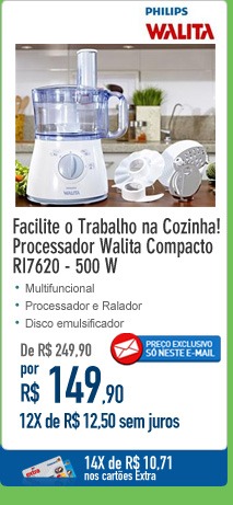 Facilite o Trabalho na Cozinha! Processador Walita Compacto 
