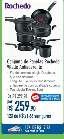 Conjunto de Panelas Rochedo Vitalle Antiaderente 