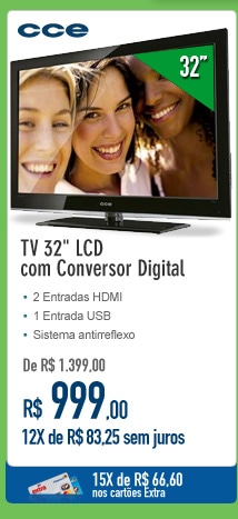 TV 32' LCD com Conversor Digital
