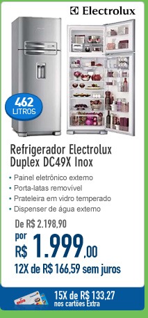 Refrigerador Electrolux Duplex DC49X Inox
