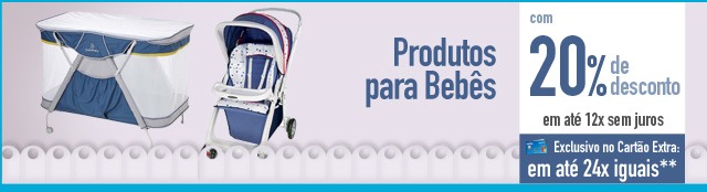 Produtos para Bebês com 20% de Desconto