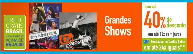 Grandes Shows com Até 40% de Desconto