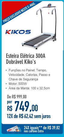 Esteira Elétrica 300A Dobrável Kiko's