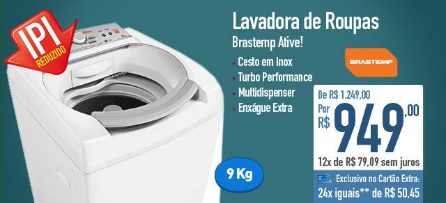 Lavadora de Roupas Brastemp Ative!