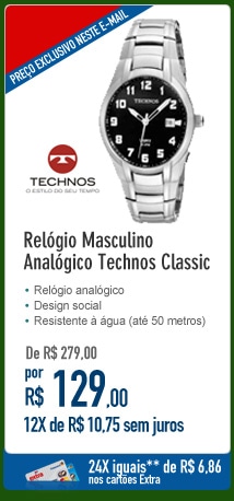 Relógio Masculino Analógico Technos Classic