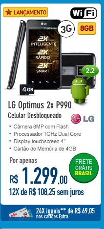 LG Optimus 2x P990 Celular Desbloqueado