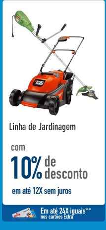 Linha de Jardinagem com 10% de Desconto