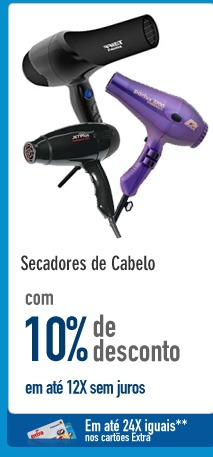 Secadores de Cabelo com 10% de Desconto