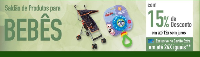 Saldão de Produtos para Bebês com 15% de Desconto