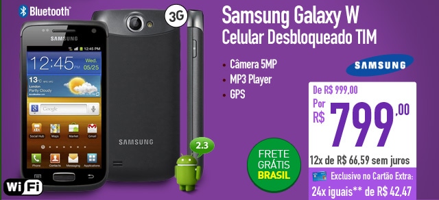 Samsung Galaxy W Celular Desbloqueado TIM