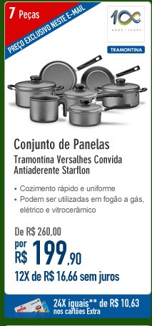 Conjunto de Panelas Tramontina Versalhes Convida Antiaderente Starflon