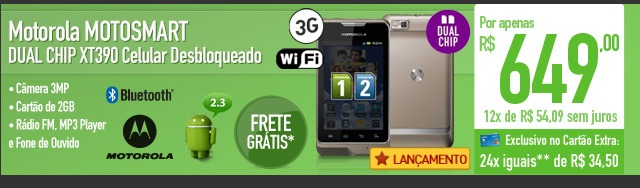 Motorola XT390 Motosmart Celular Desbloqueado