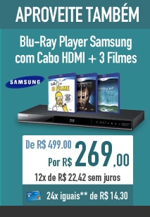 Blu-Ray Player Samsung com Cabo HDMI + 3 Filmes