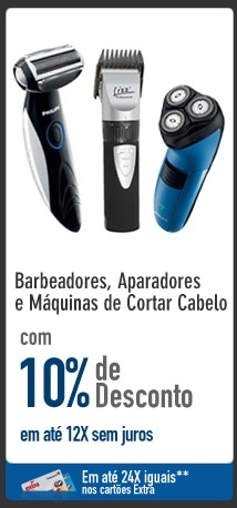 Barbeadores, Aparadores e Máquinas de Cortar Cabelo com 10% de Desconto