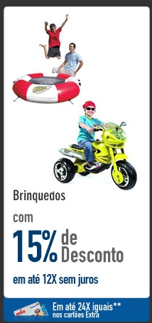 Brinquedos com 15% de Desconto