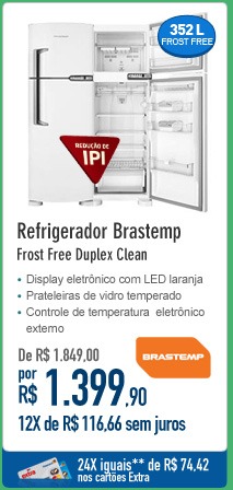 Refrigerador Brastemp Frost Free Duplex Clean
