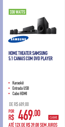 Home Theater Samsung 5.1 Canais com DVD Player