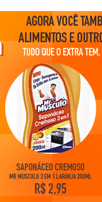 Saponáceo Cremoso MR MUSCULO 3 em 1 Laranja 200ml