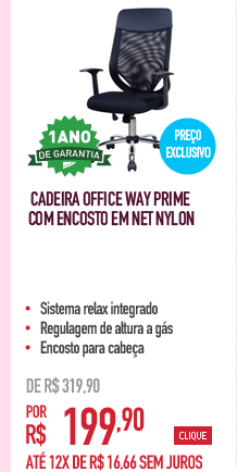 Cadeira Office Way Prime com Encosto em Net Nylon
