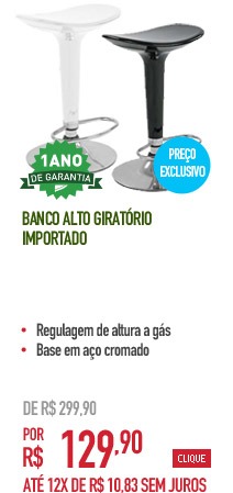 Banco Alto Giratório Importado