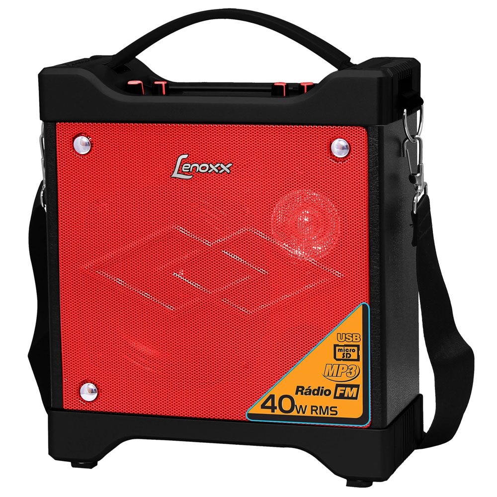 Caixa De Som Portátil Lenoxx Ca301 Caixa De Som Amplificadora Portatil Lenoxx Ca 301 Com Mp3 Entrada Usb Entrada Micro Sd Entrada Auxiliar E Radio Fm 40 W