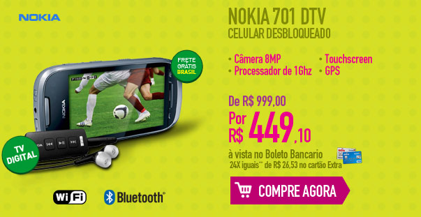 Celular Desbloqueado Nokia 701 DTV